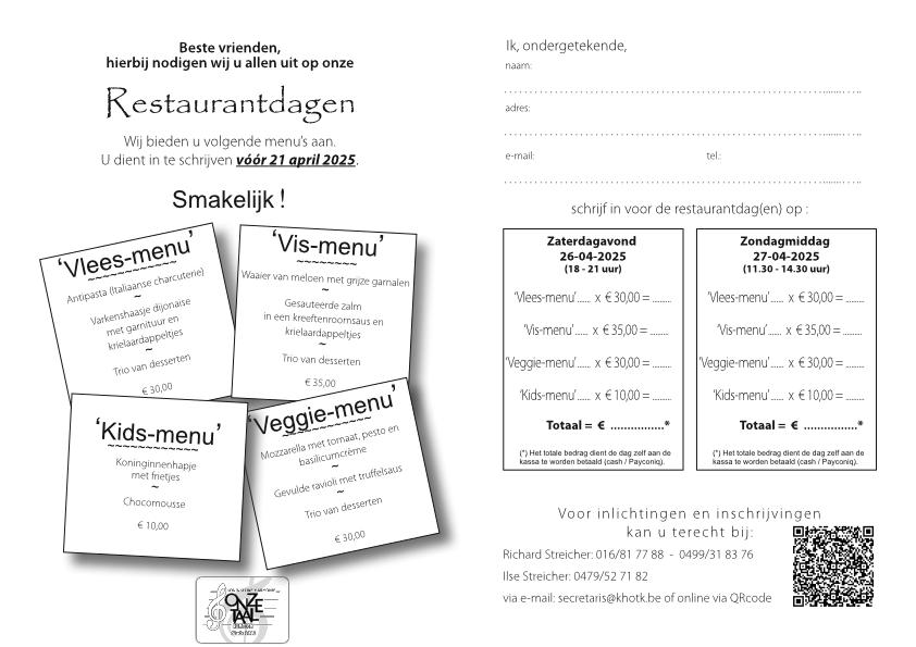 OTK restaurantdagen inschrijving formulier 2019 small